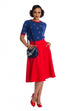Banned Retro My Wardrobe Staple Swing Skirt Red (S ONLY)