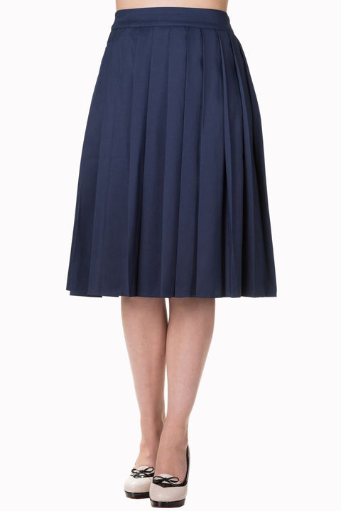 Banned Retro Take A Hike Skirt Navy (S & M ONLY)