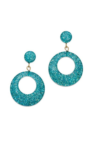 Splendette Earrings | Glitter Teal