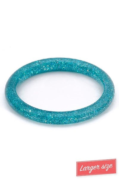 Splendette Glitter Teal DUCHESS Narrow Bangle
