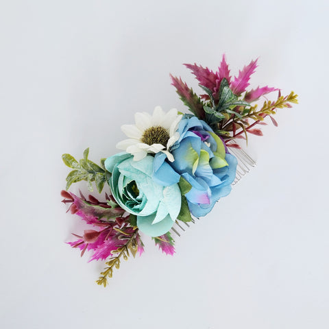 Gwynnie's Accessories | Margaret Hair Flower Blue Lagoon