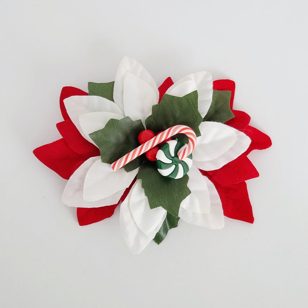 Gwynnie's Hair Flower - Christmas Candy Spearmint Twist