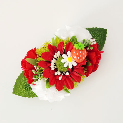 Gwynnie's Handmade Hair Flower - Strawberry Blossom