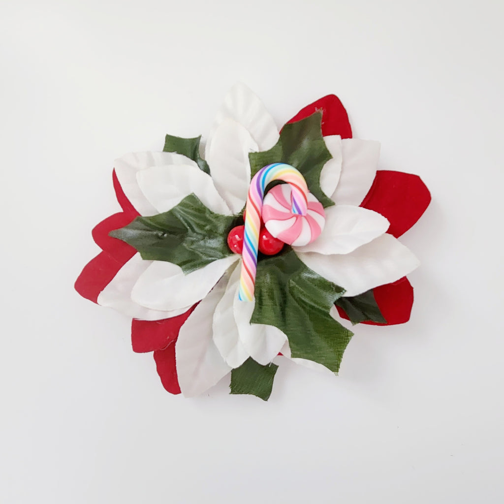 Gwynnie's Hair Flower - Christmas Candy Strawberry Twist