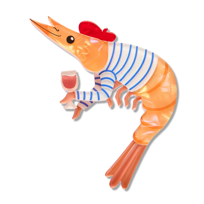 Erstwilder Brooch - Pascal's Prawn Parade | Parisian Prawn