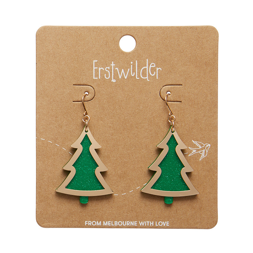 Erstwilder Essentials - Merry Kitschmas | Green Christmas Tree Drop Gold