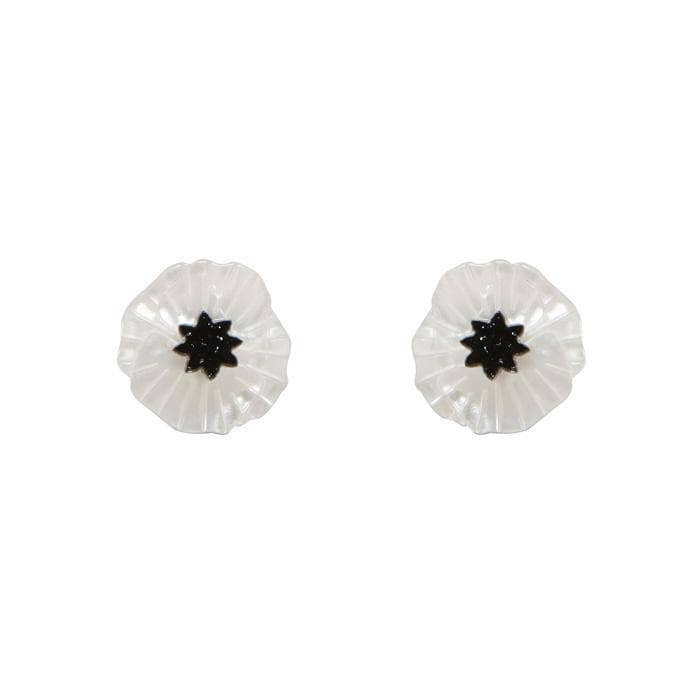 Erstwilder Earrings - Poppy Field | White Studs