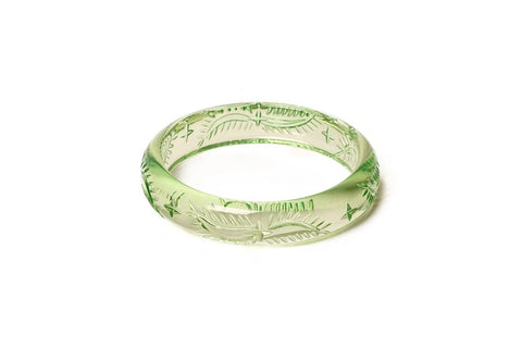 Splendette Clear Heavy Carve Pistachio CLASSIC Midi Bangle