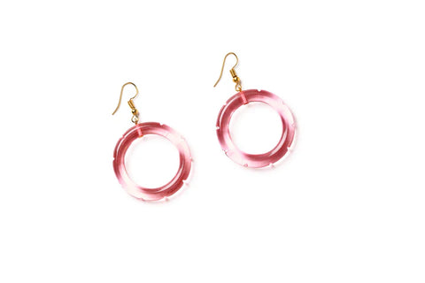 Splendette Earrings | Clear Heavy Carve Candyfloss