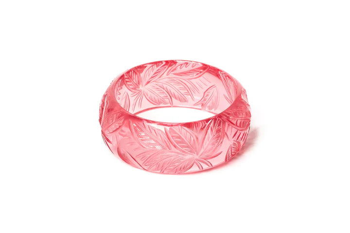 Splendette Clear Heavy Carve Candyfloss CLASSIC Wide Bangle