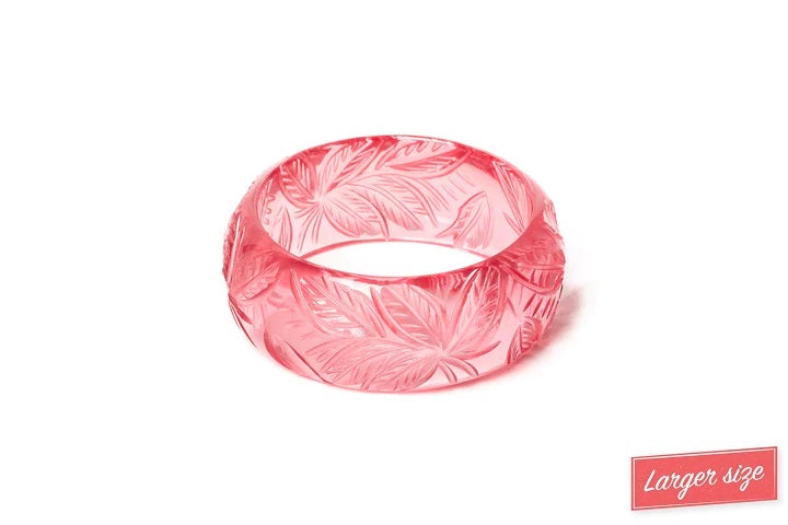 Splendette Clear Heavy Carve Candyfloss DUCHESS Wide Bangle