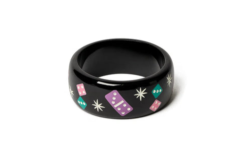 PRE-ORDER Splendette Dominos & Dice Pips CLASSIC Wide Bangle