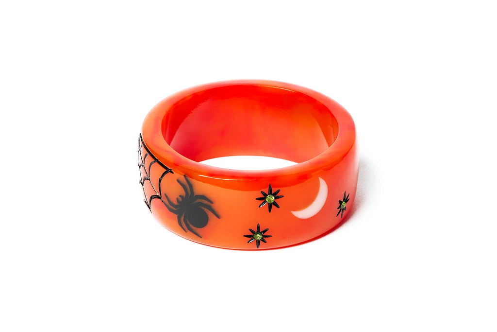 !! PRE-ORDER !! Splendette Halloween 26 Spider's Web CLASSIC Wide Bangle