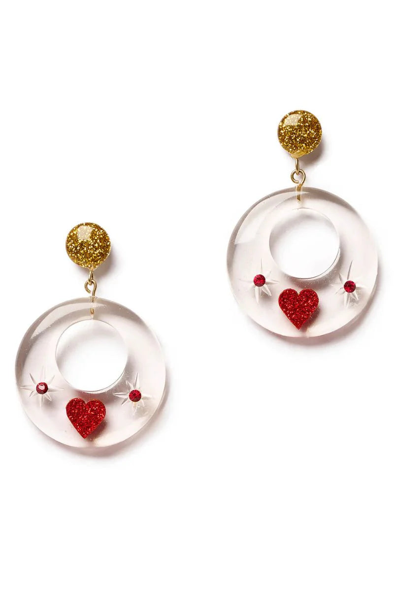 Splendette Earrings | Valentines '25 Key To My Heart Clear