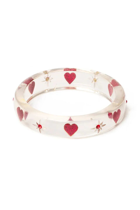 Splendette Valentines '25 Key To My Heart Clear CLASSIC Midi Bangle