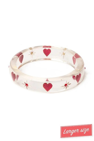 Splendette Valentines '25 Key To My Heart Clear DUCHESS Midi Bangle