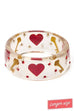 Splendette Valentines '25 Key To My Heart Clear DUCHESS Wide Bangle