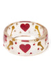 Splendette Valentines '25 Key To My Heart Clear CLASSIC Wide Bangle