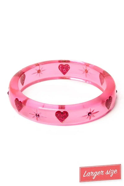 Splendette Valentines '25 Key To My Heart Pink DUCHESS Midi Bangle