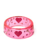 Splendette Valentines '25 Key To My Heart Pink CLASSIC Wide Bangle