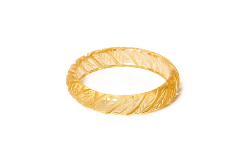 Splendette Clear Heavy Carve Lemonade CLASSIC Midi Bangle