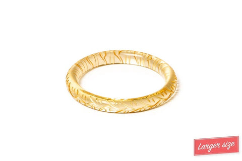Splendette Clear Heavy Carve Lemonade DUCHESS Narrow Bangle