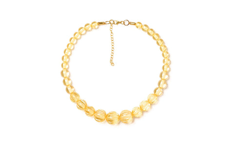 Splendette Necklace | Clear Heavy Carve Lemonade