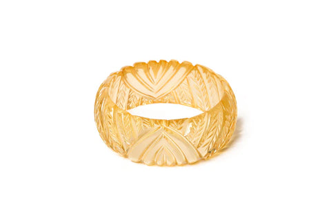 Splendette Clear Heavy Carve Lemonade CLASSIC Wide Bangle
