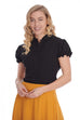Banned Retro Betsy Bloom Blouse Black