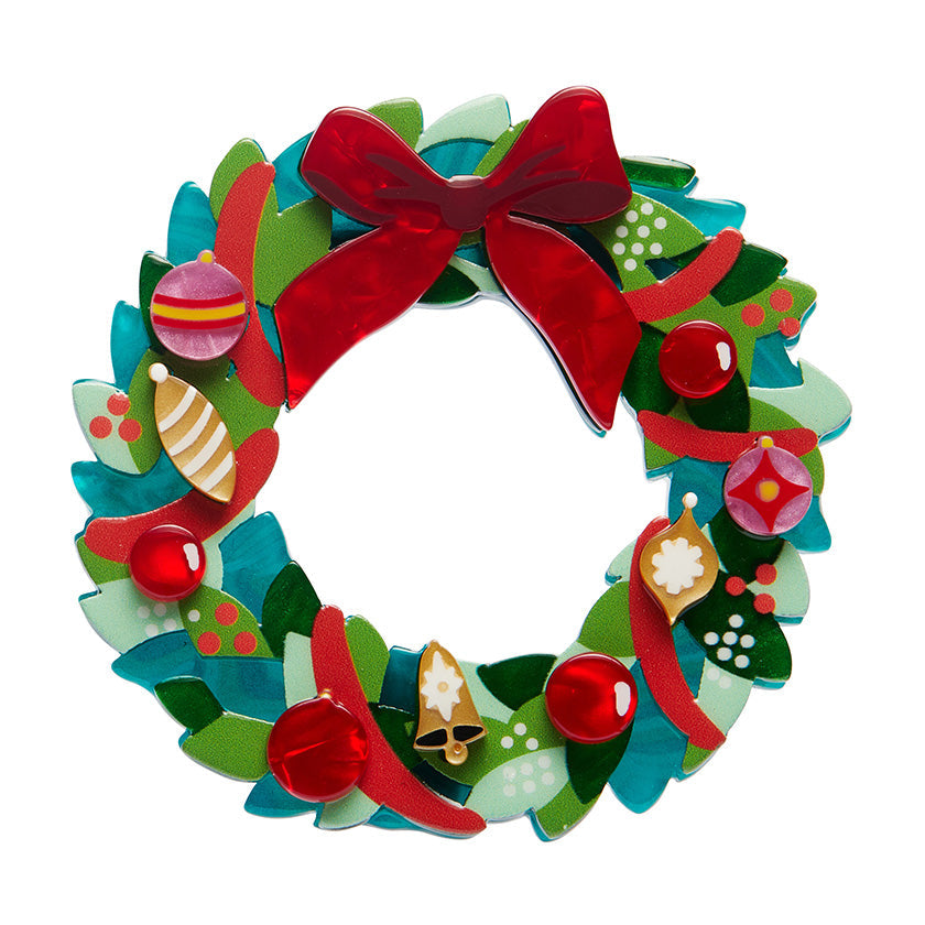 Erstwilder Brooch  - Merry Kitschmas | Evergreen Wreath