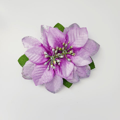 Gwynnie's Hair Flower - Christmas Poinsettia Double Purple