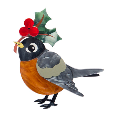 Erstwilder Brooch  - Merry Menagerie | Ruby the Robin