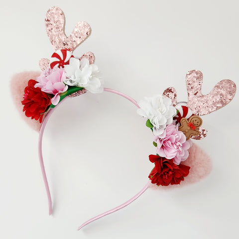 Gwynnie's Hair Flower - Christmas Reindeer Pinkmas Treats