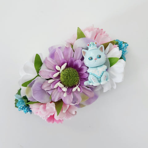 Gwynnie's Handmade Hair Flower - Queenie Kitty Blossom Blue