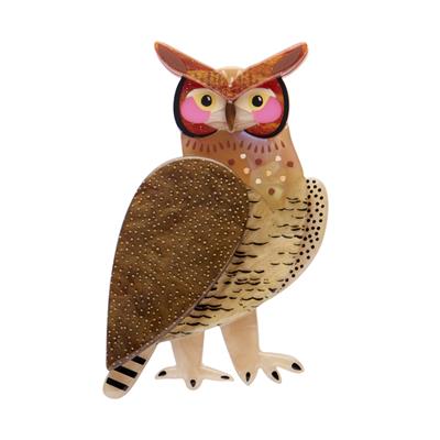 Erstwilder Brooch - Pete Cromer North America | The Grand Great-Horned Owl
