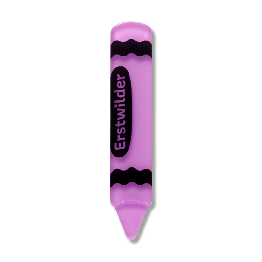 Erstwilder Brooch - Arts & Craft | Crayon Purple Simplified Mini