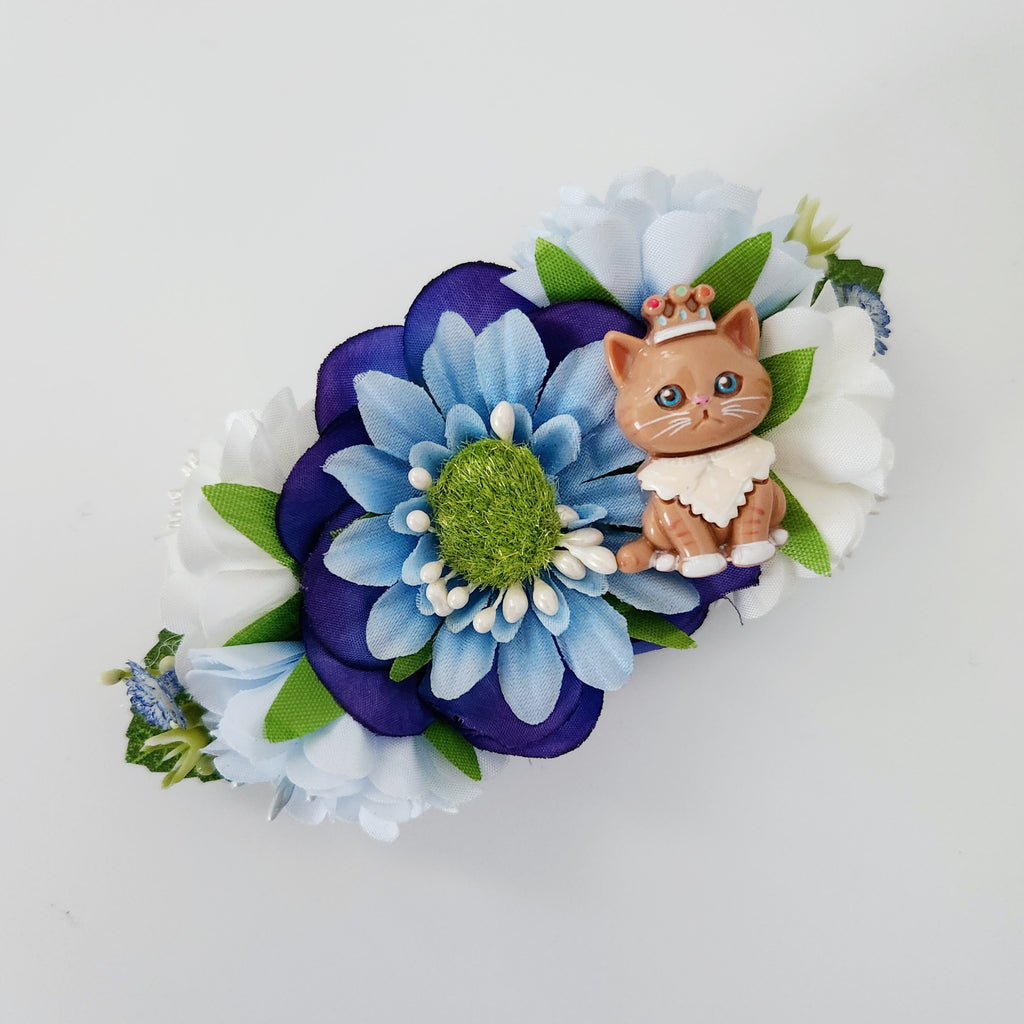 Gwynnie's Handmade Hair Flower - Queenie Kitty Blossom Brown