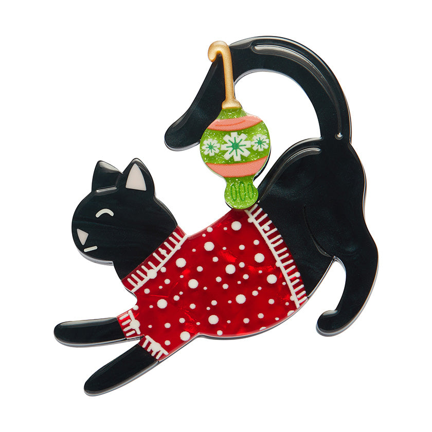 Erstwilder Brooch  - Merry Kitschmas | Festive Feline