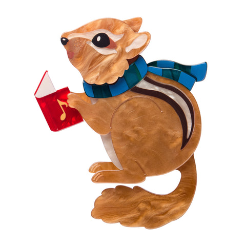 Erstwilder Brooch  - Merry Menagerie | Charlie the Chipmunk