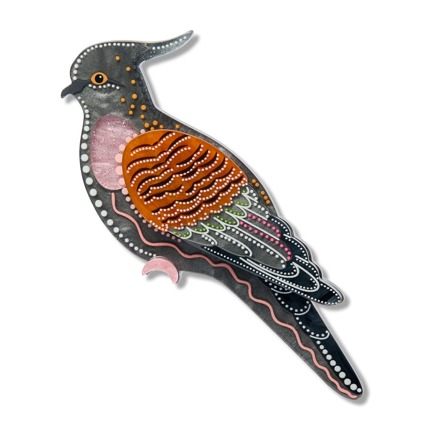 Erstwilder Brooch - Brooke Sutton | Kulupatji (Crested Pigeon)