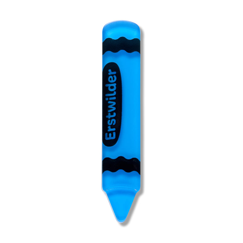 Erstwilder Brooch - Arts & Craft | Crayon Blue Simplified Mini