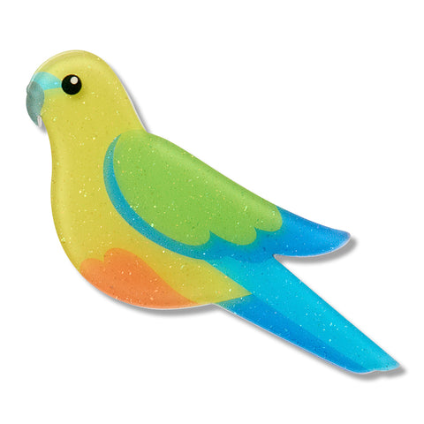 Erstwilder Brooch - The Rarest Kind | Orange-Bellied Parrot