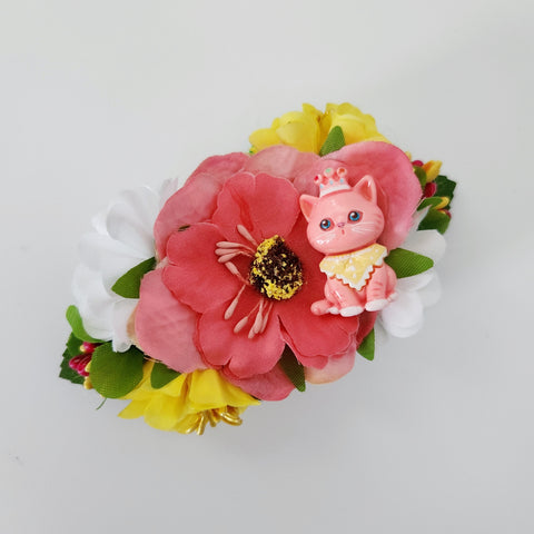 Gwynnie's Handmade Hair Flower - Queenie Kitty Blossom Pink