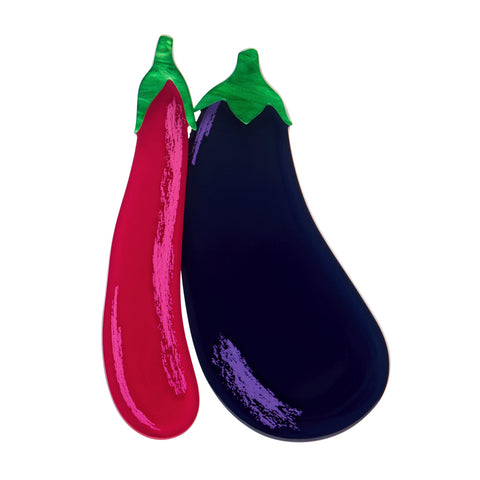 Erstwilder Brooch - In Praise of Veg | Eggplant Envy