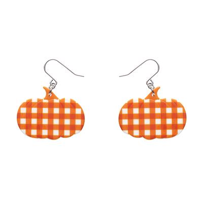 Erstwilder Earrings - Erstwilder Halloween | Pumpkin Gingham Drop
