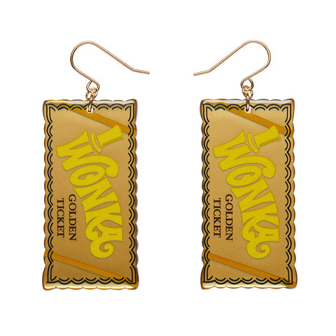 Erstwilder Earrings - Willy Wonka & the Chocolate Factory | Golden Ticket