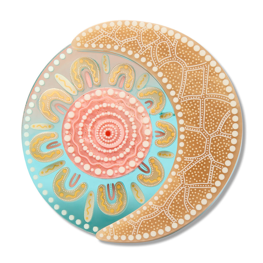 Erstwilder Brooch  - Brooke Sutton | Pintjamu Tuntal Ritjinguthinha (Sun and Moon Dreaming)