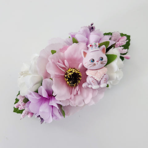 Gwynnie's Handmade Hair Flower - Queenie Kitty Blossom Purple