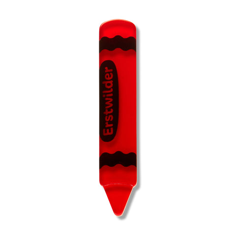 Erstwilder Brooch - Arts & Craft | Crayon Red Simplified Mini
