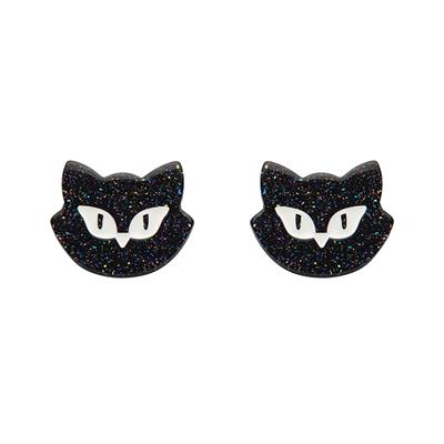 Erstwilder Earrings - Erstwilder Halloween | Shadow the Cat Studs